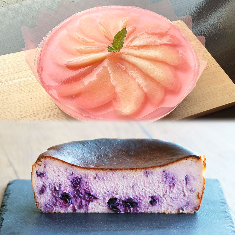 福島食べ比べアムバスク (福島の桃まるごとアムバスク / いわきブルーベリーアムバスク